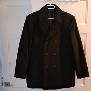 Lauren Ralph Lauren Luke Wool-Blend Classic-Fit Peacoat